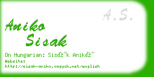 aniko sisak business card